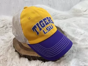 Captivating Headgear LSU Ball Cap Trucker Hat Purple Yellow White - Picture 1 of 7