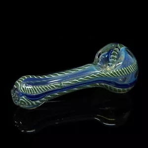 Mini tazón para fumar nudo grueso hecho a mano para cambiar de color verde pipas de vidrio de 3,5 pulgadas - Imagen 1 de 5