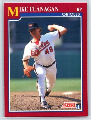 1991 Score Rookie & Traded Mike Flanagan Baltimore Orioles #2T - Image 1 of 2