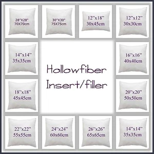 Hollowfibre Cushion Pads Cushion Insert Filler Inner 12"14"16"18"20"22"24"26"28" - Picture 1 of 13