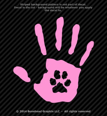 Calcomanía de vinilo para ventana con impresión de pata con estampado de perro gato mascota rescate adoptar animal Foto 1 de 2