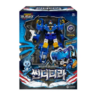 Mini Force Dinoid Warrior THUNDER TYRA Blue Headbot Transformer Robot /korea - Image 1 of 4