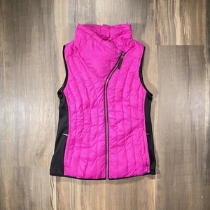 Calvin Klein Performance Bright Pink Premium Down Puffer Vest Womens Size Small - Picture 1 of 8
