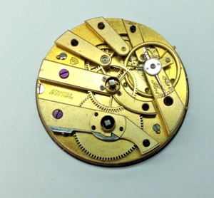 Antique Stauffer Pocket Watch Movement - 44mm Dial - Ticking / Restoration - Picture 1 of 5