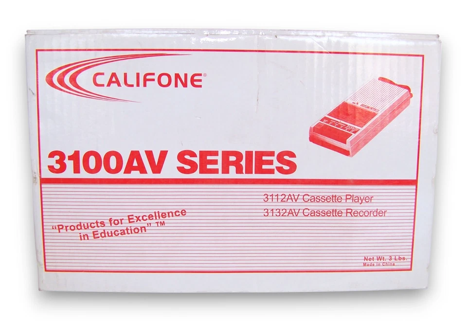 Винтажный Califone портативный кассетный плеер рекордер 3132AV новый в коробке - Изображение 1 из 4