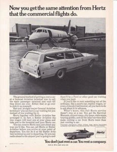 Ford Country Squire 1970 camioneta anuncio impreso/anuncio de aeropuerto Hertz/tapas Dogdish - Imagen 1 de 1