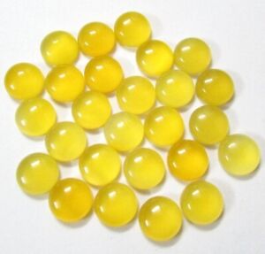 Natural Yellow Chalcedony Round Cabochon 3x3mm To 20x20mm Loose Gemstone