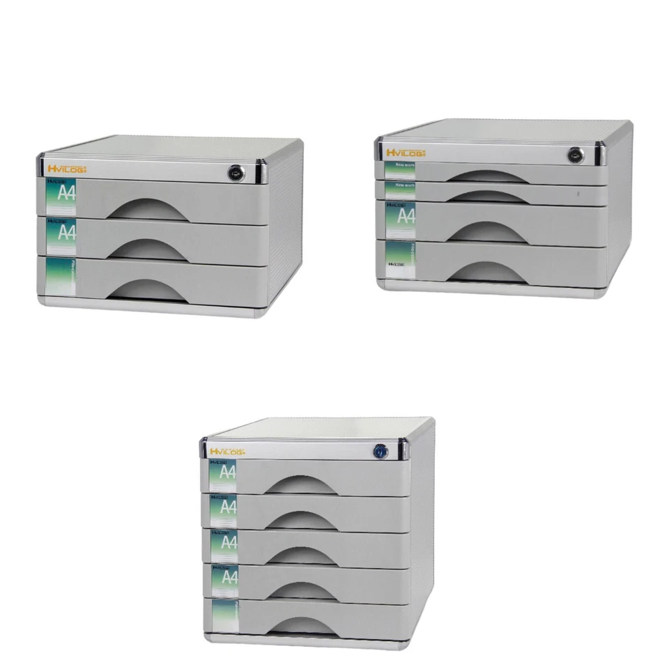 File Cabinet Desktop Drawer Filing Cabinet Lockable Aluminum Alloy Easy to Use - image 1 of 1