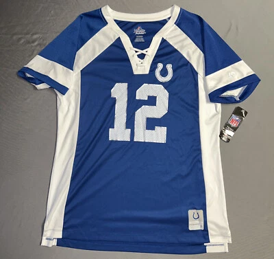 Camiseta deportiva para mujer Majestic XL 12 Andrew Luck Indianapolis Colts Draft Him NFL -3114 Foto 1 de 4
