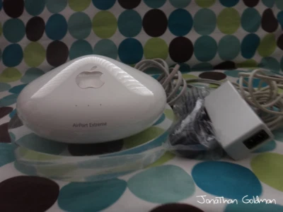 Apple Airport Extreme Wireless Network Base Station Ethernet Hub A1034 White Mac - Image 1 of 4