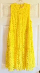 Abito donna Lilly Pulitzer Indira occhielli swing giallo limone Lilly’s taglia XS - Foto 1 di 8