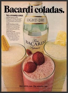 Rivista Bacardi Coladas anni 80 stampa pubblicità 1981 ricette gelido cremoso facile - Foto 1 di 1