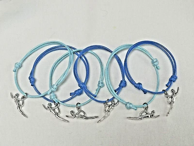 LIZZIELINKS 6 SWIMMING FRIENDSHIP BRACELETS PARTY BAG FILLERS FAVORS GIFTS