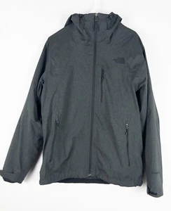 The North Face Triclimate Jacket Mens Medium Gray HyVent 2.5L Hooded Full Zip - Picture 1 of 12