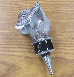 Blue Sky Sophie Elephant Ceramic Wine Bottle Stopper Lynda Corneille NIB - Picture 1 of 2