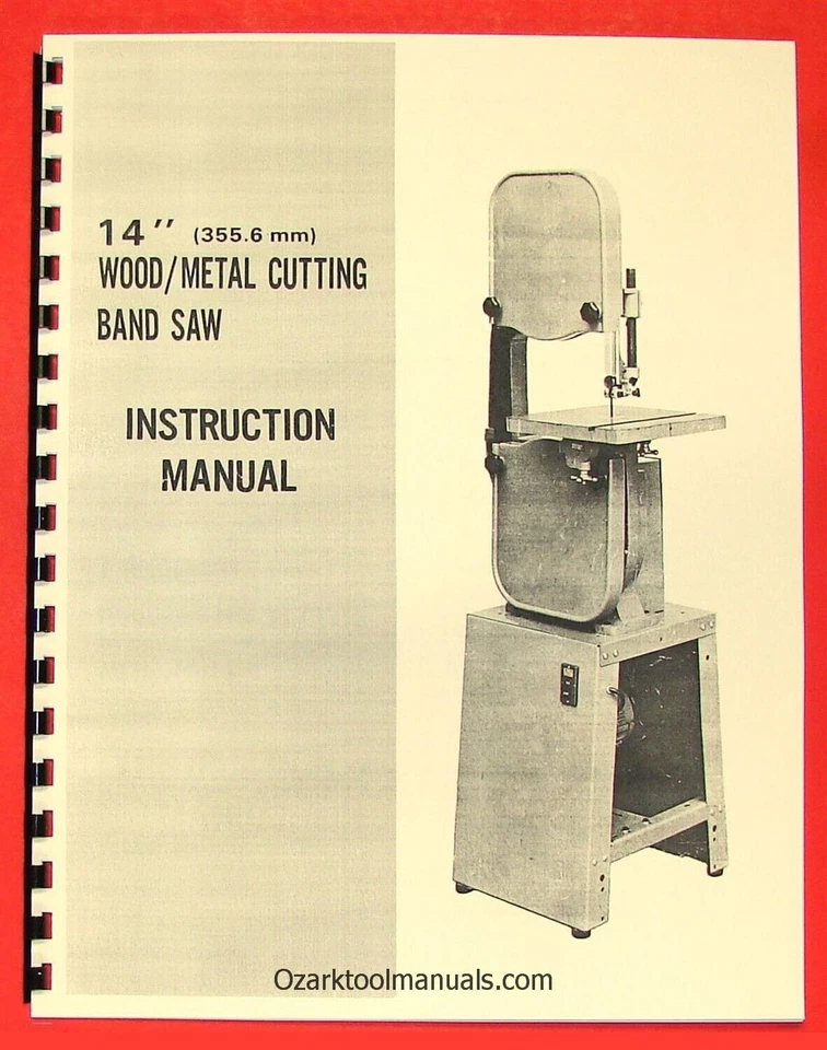 JET/Asian JBS-14 14" Metal/Wood Band Saw Owners Operator's & Parts Manual 0385 - Image 1 of 1