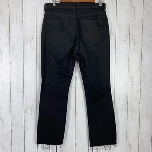 Everlane Black Denim Jeans High Rise Crop Ankle Frayed Raw Hem Damen Gr. 30 - Bild 1 von 8