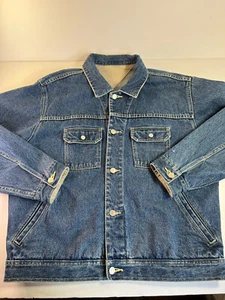 Vintage 90’s Tommy Jeans Denim Trucker Blue Jean Jacket Mens Size XL 50”c EUC! - Picture 1 of 10