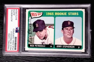 RICO PETROCELLI AUTOGRAPHED SIGNED 1965 TOPPS ROOKIE BASEBALL CARD PSA DNA - Picture 1 of 5