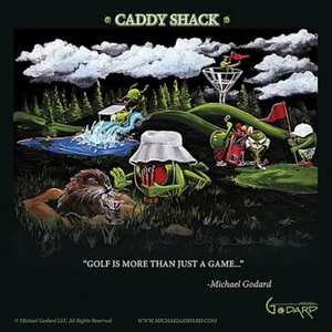 Caddy Shack by M. Godard Comical Movie Parody w/Olives Art Print 12x12 Inches - Picture 1 of 1