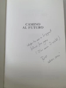 Bill Gates firmato autografato The Road Ahead edizione spagnola Camino Al Futuro  - Foto 1 di 7
