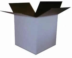 25 12x12x4 White Corrugated Boxes Shipping Packing Moving Cardboard Cartons - Picture 1 of 1