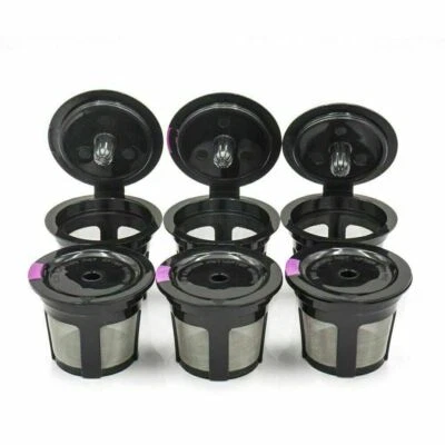 6 Black K-Cup Reusable Refillable Replacement Coffee Filter Holder for Keurig - Image 1 of 3
