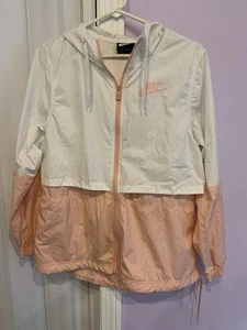 Nike Training Wind-runner Vented Windbreaker  Pink Coral/White Women's Size S - Picture 1 of 13