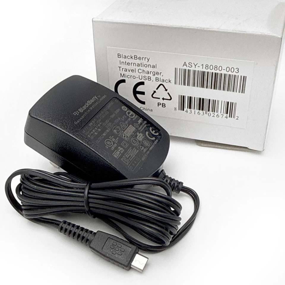 Cargador de Pared Original Blackberry Micro-USB para Curve Pearl Torch Bold Storm Foto 1 de 4