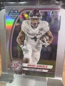 Amari Daniels 2024 Bowman Chrome U 1st Silver Refractor Texas A&M - Bild 1 von 1