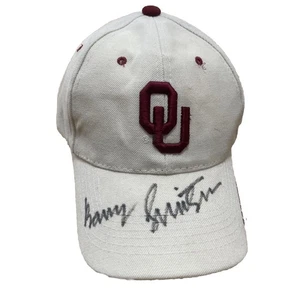 Oklahoma Sooners OU Adjustable Hat College Football Big 12 Sports White Maroon - Picture 1 of 24