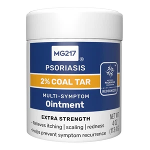 MG217 Sollievo Multi Sintomo 2% Catrame di Carbone Medicato Psoriasi Unguento oz Barattolo, 4 Oz - Foto 1 di 7