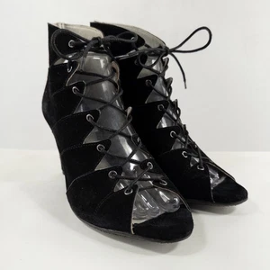 Eric Michael Schuhe Booties 38 7,5-8 schwarz Wildleder Whimsigoth Dark Fairy Witchy - Bild 1 von 11