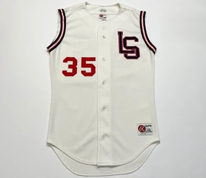 Vintage Rawlings #35 Baseball Vest Jersey Sz 38 White USA Stitched - Picture 1 of 9