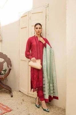 Jacquard marca paquistaní 3 piezas Salwar Kameez Foto 1 de 4