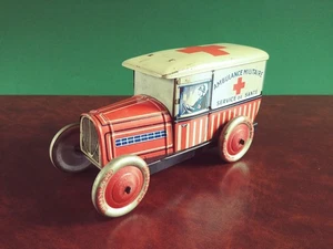 1930er G. De Andreis Peugeot Krankenwagen Blechspielzeug - Bild 1 von 8