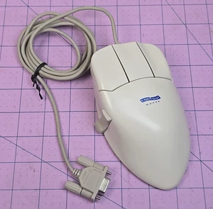 Retro Contour Design WHITE Large Mouse Serial port L-38 - Picture 1 of 6