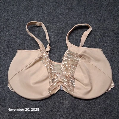 Paramour by Felina Angie Front Close Minimizer Bra Size 40G Beige - Image 1 of 4