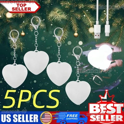 USB Patrón Corazón Sensor Táctil Luz Bolso Lámpara Accesorios LED Llavero Regalo Foto 1 de 4
