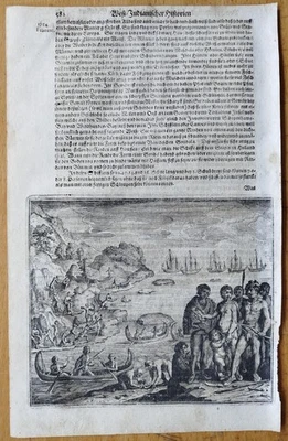 Estrecho de Magallanes Pueblo Patagonia # Gottfried Nuevo Mundo América # 1655 Foto 1 de 2