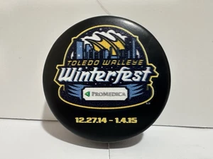 TOLEDO WALLEYE - WINTERFEST FOAM HOCKEY PUCK - 12/27/14-01/04/15 - PROMEDICA - Picture 1 of 4