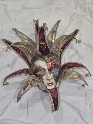 Venetian Jester Mask Hand Crafted in Venice - Image 1 of 2