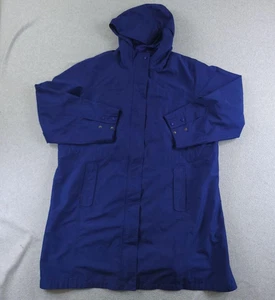 LL Bean Jacket Womens 3X Blue Hooded H2OFF Raincoat Windbreaker Waterproof Parka - Picture 1 of 15