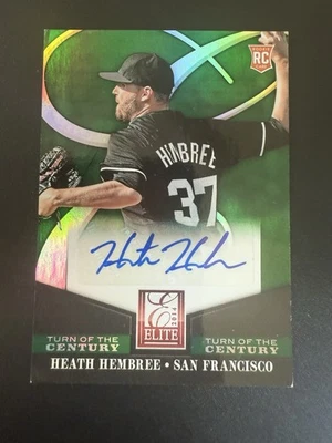2014 Donruss Elite Signatures Turn of the Century Heath Hembree Rookie Auto RC - Image 1 of 2