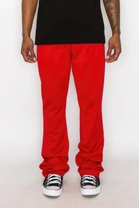 Solid Flare Stacked Track Pants - Picture 1 of 3