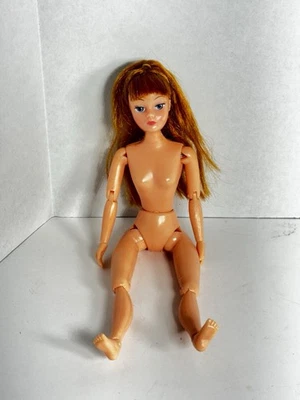 Uneeda 1969 Brown Hair DOLLIKIN 11" Action Girl Doll ARTICULATED DOLL Read - Image 1 of 4