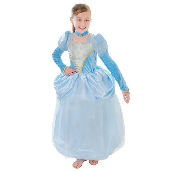 GIRLS BLUE PRINCESS QUEEN TUDOR ELIZABETHAN RENAISSANCE FANCY DRESS COSTUME - Image 1 of 1