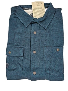 Camicia KAVU Langley ginepro con bottoni vestibilità casual manica a log bottoni a quadri verde XS - Foto 1 di 5