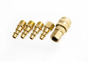 New 20 X Solid Brass Air Line Tools Quick Coupler 5 Piece Sets - Onestopdiy - HD - Picture 1 of 1