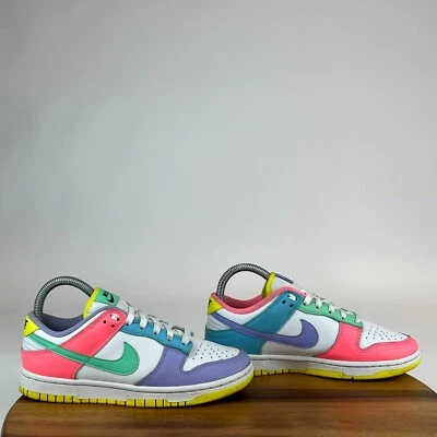 Womens Nike Dunk Low SE Candy Colorblock Leather Shoes Sneakers Size 6.5 M GUC - Image 1 of 4